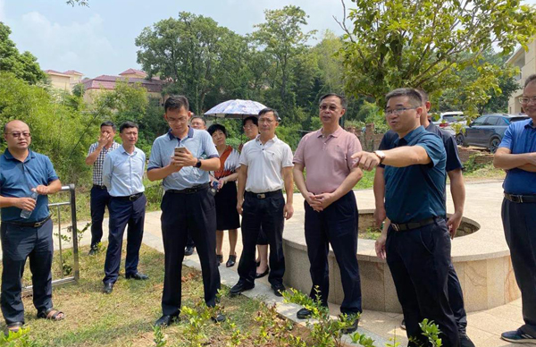 廣東省生態(tài)環(huán)境廳、江西省生態(tài)環(huán)境廳考察調研我司農村生活污水處理站